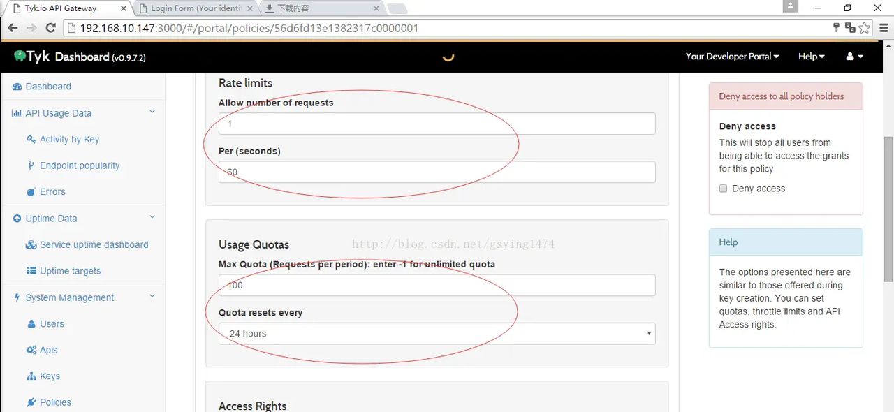 【实践】API网关（TYK）设置流量控制