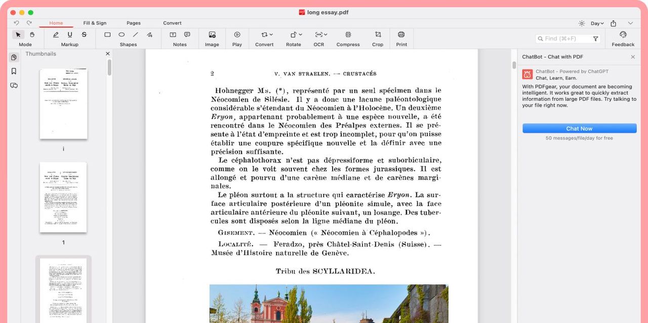 PDFgear——一款接入AI智能化模型的免费PDF聊天软件