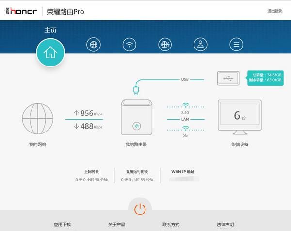 智能路由 华为荣耀Pro 1200Mbps 双频千兆路由