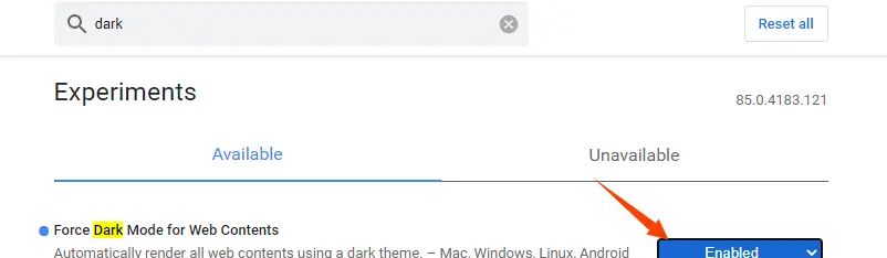 chrome谷歌浏览器设置黑色模式