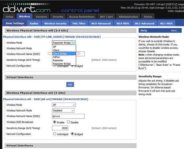 DD-WRT 中继模式的配置教程