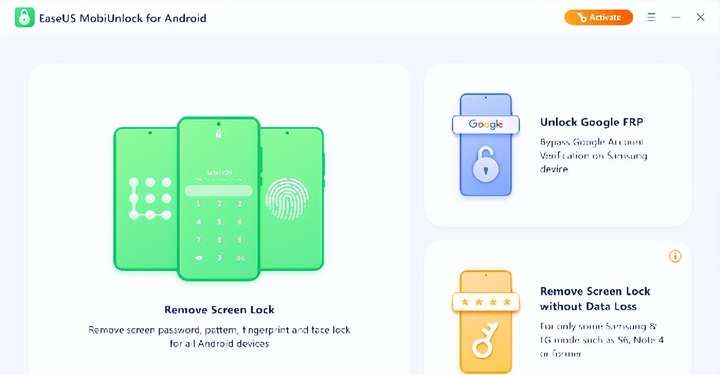 最佳 Android 解锁工具：解锁 Android 屏幕锁定和 FRP