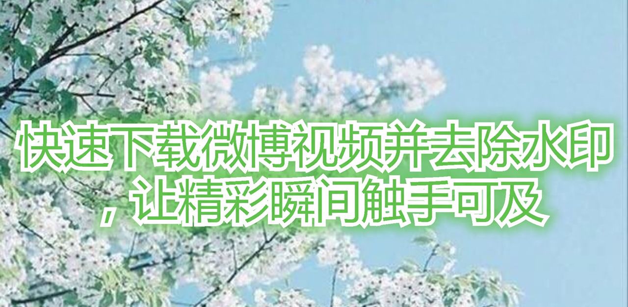 快速下载微博视频并去除水印，让精彩瞬间触手可及 - 宋马