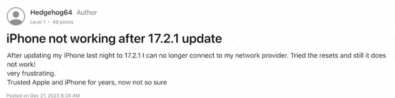 iOS 17.2.1正式版无法连网、拨打电话｜4招快速解决 - 宋马