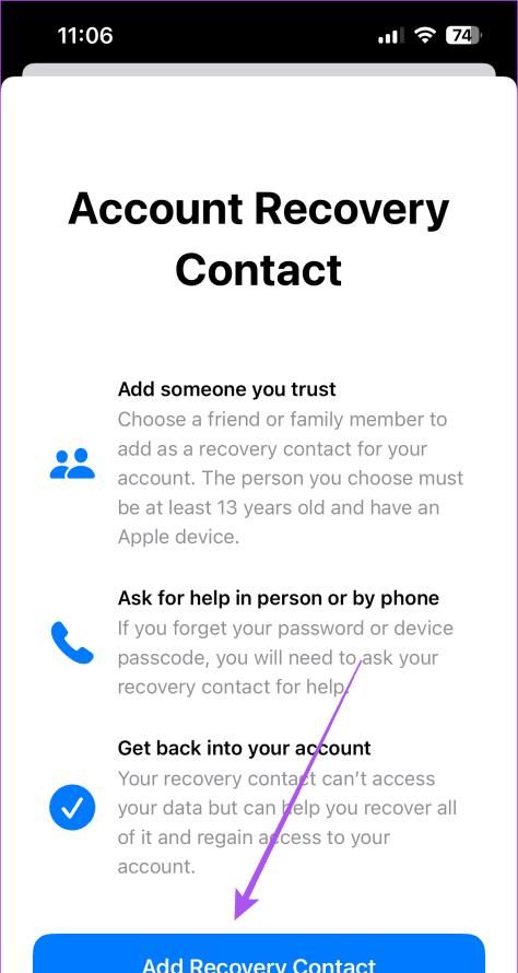 如何在 iPhone 上设置 Apple ID 帐户恢复
