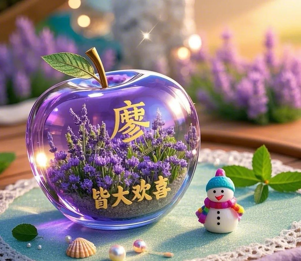 专属于你的梦幻水晶苹果｜姓氏头像