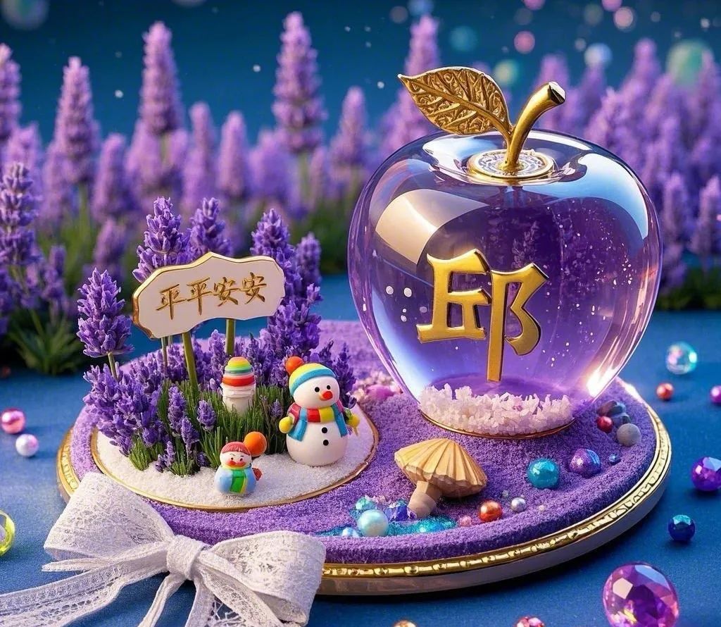 专属于你的梦幻水晶苹果｜姓氏头像