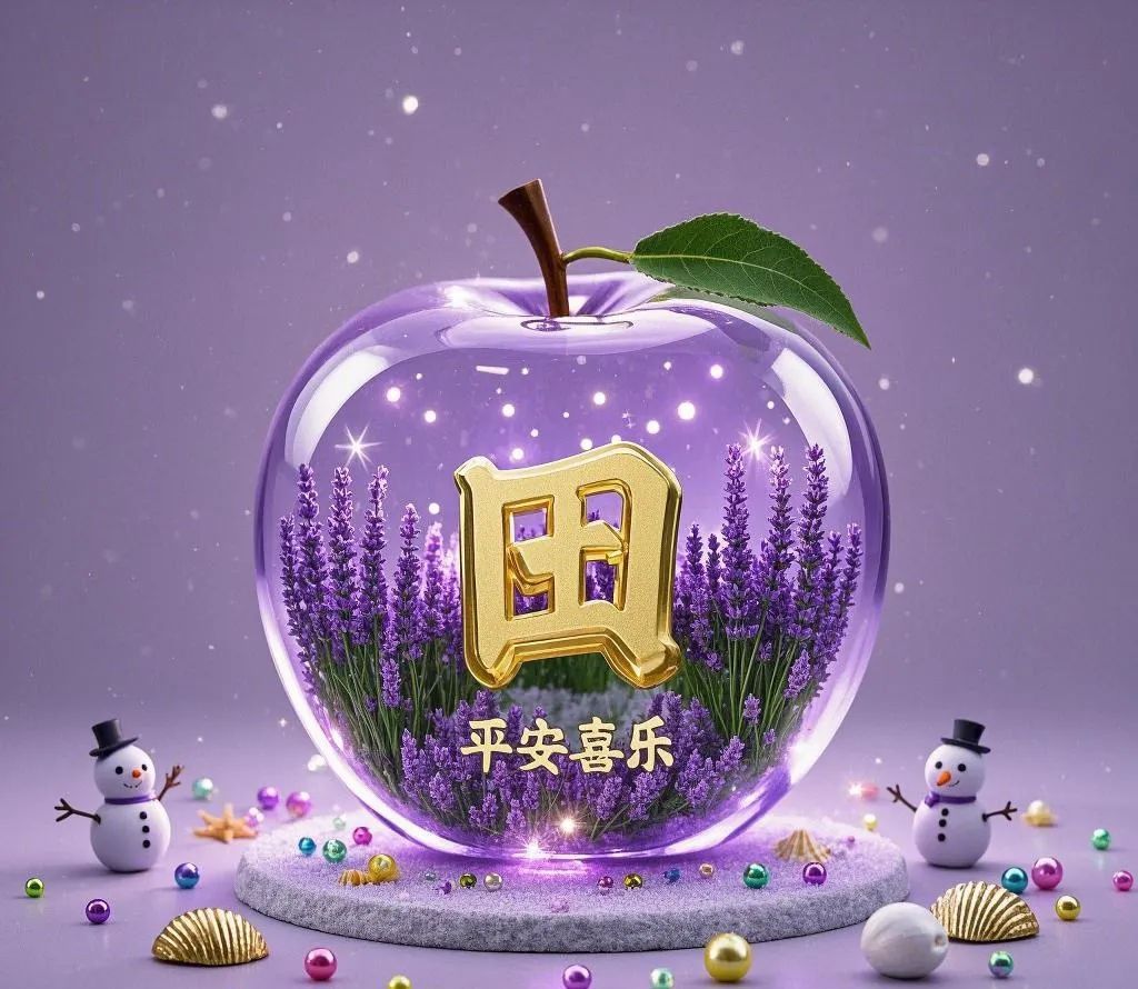 专属于你的梦幻水晶苹果｜姓氏头像