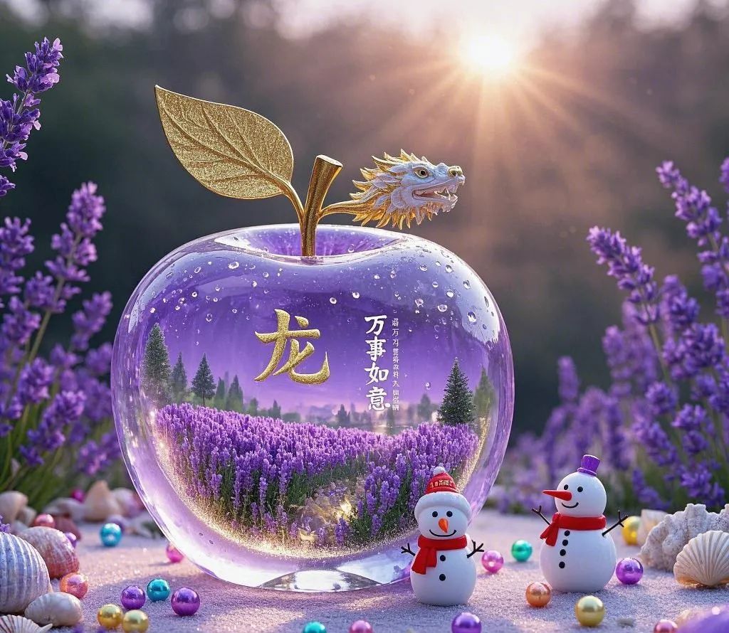 专属于你的梦幻水晶苹果｜姓氏头像