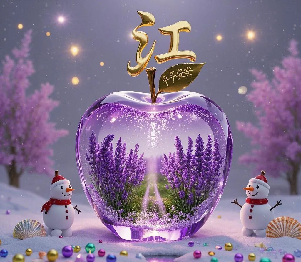 专属于你的梦幻水晶苹果｜姓氏头像