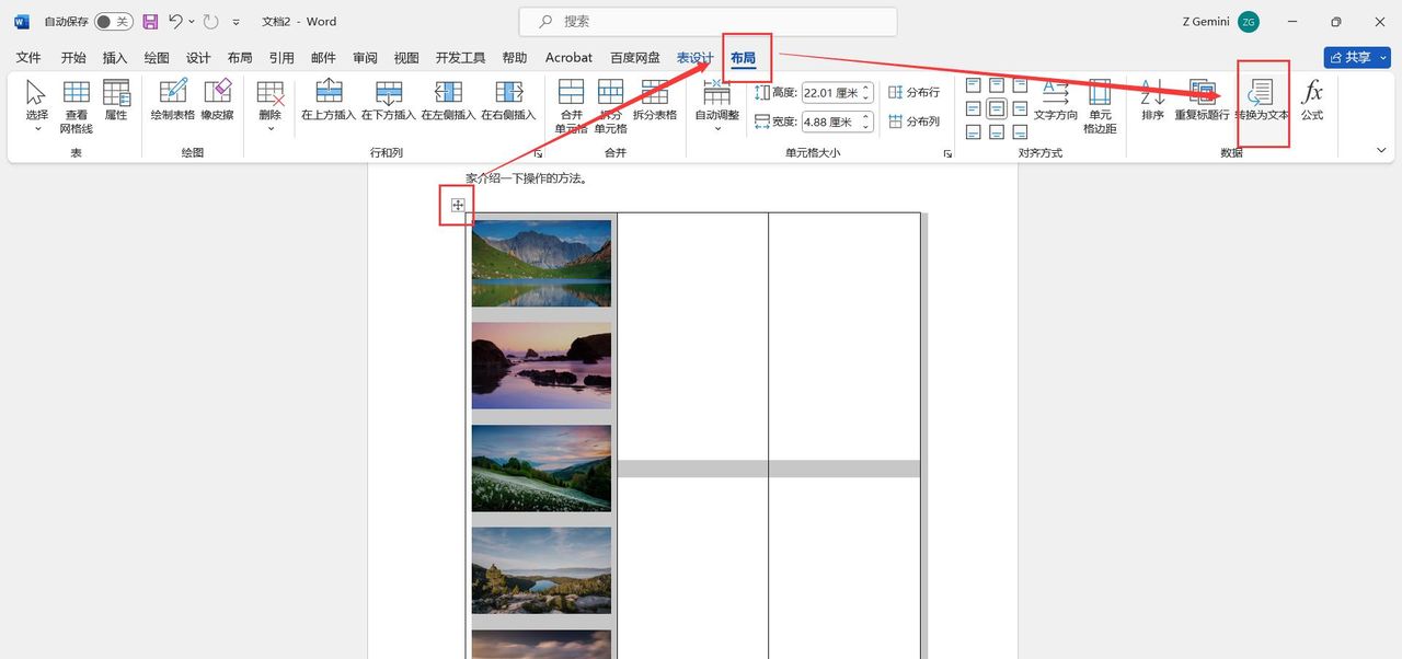Word文档如何将图片批量按行列排版？