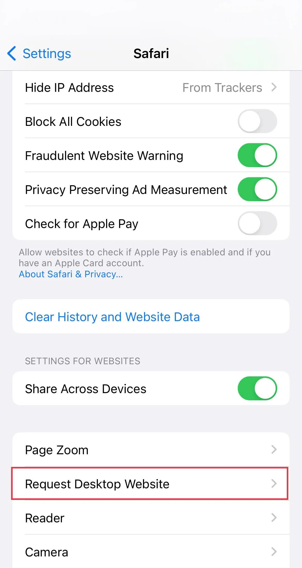 苹果手机浏览器Safari设置成电脑模式