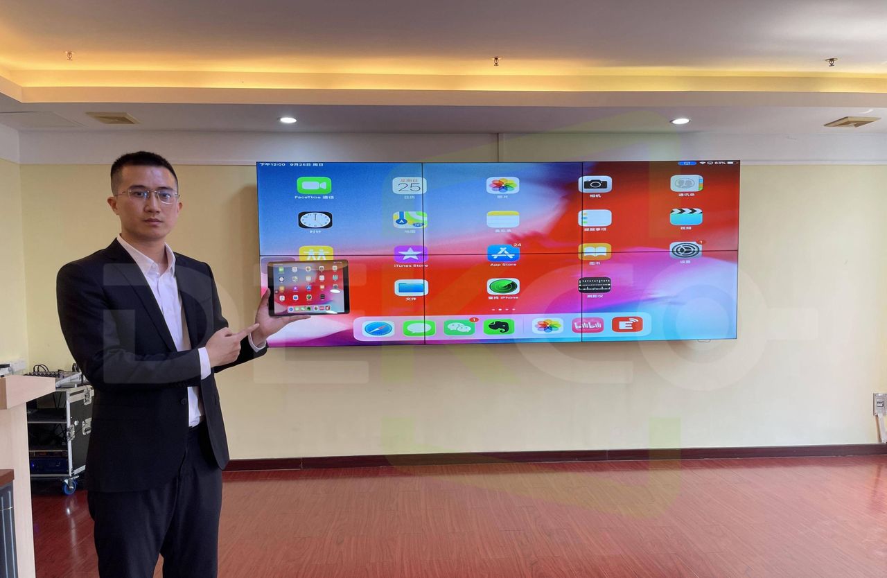 售楼部iPad平板投屏LED显示屏，全屏显示，操作流畅不卡顿
