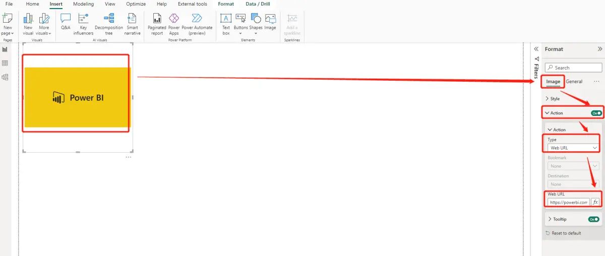 Power BI：如何在报告中使用超链接 - 文本框/按钮/图片篇