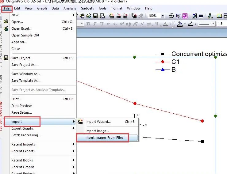如何用Origin在图片里面嵌入新的图片？