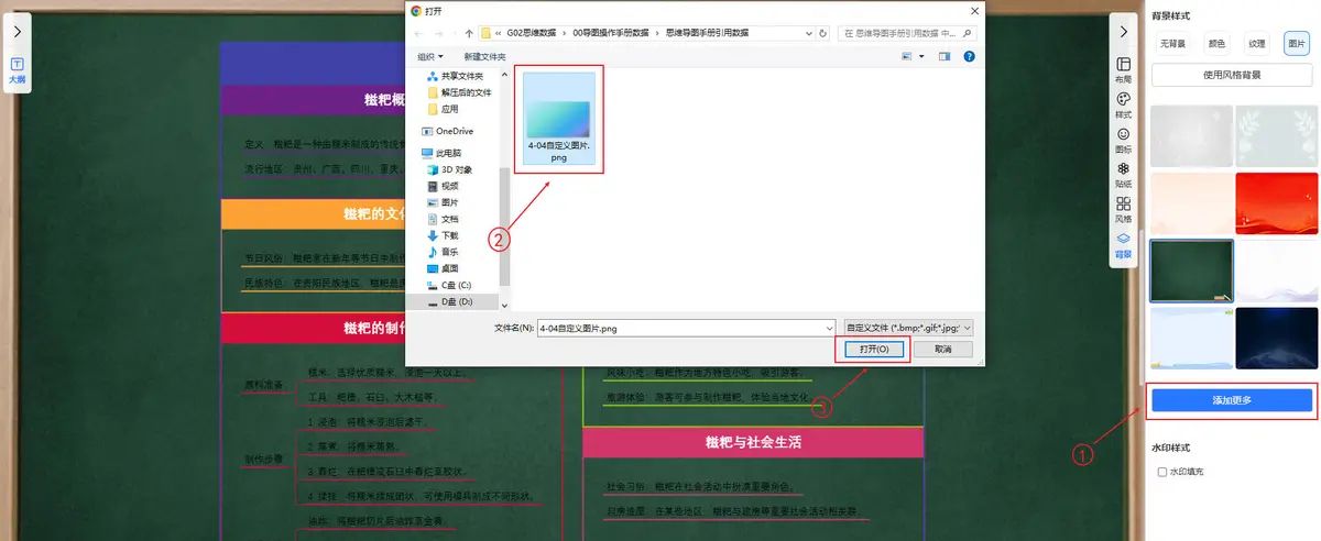 背景样式-图片｜图形天下思维导图样式与风格