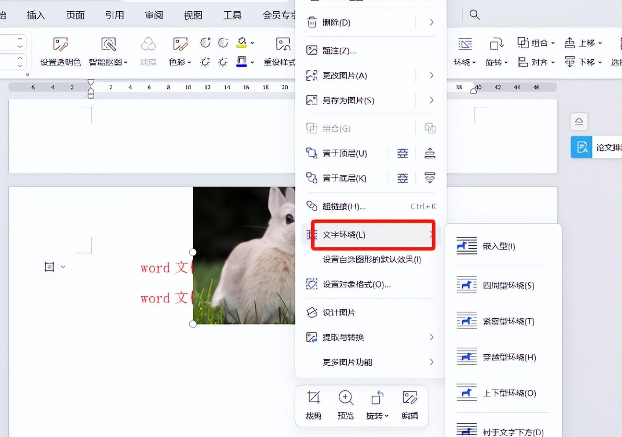word文档图片怎么自由移动
