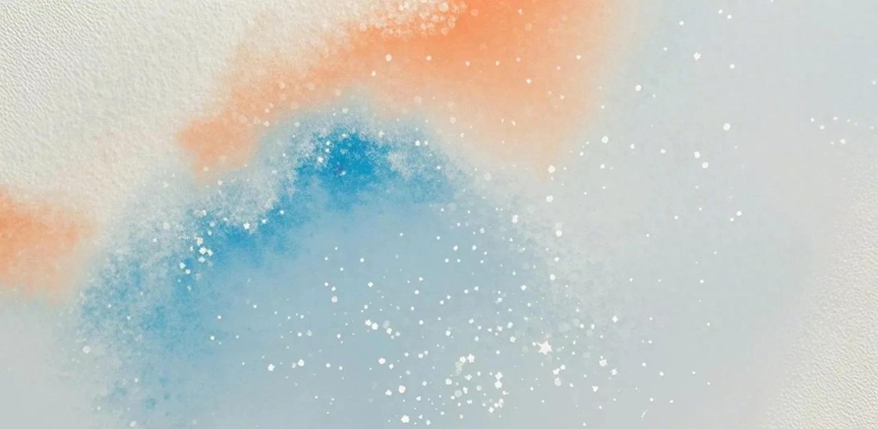 淡蓝色和淡橘色融合PPT背景图 - 宋马