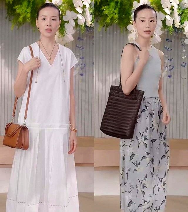 被董洁直播间的“夏装”惊艳到了：衣服简约素淡，却优雅高级