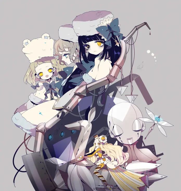 与画面主题相关的元素加以独特的画面构成,配上纯色的背景,人设精致耐看