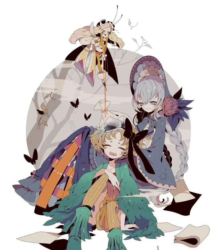 与画面主题相关的元素加以独特的画面构成,配上纯色的背景,人设精致耐看