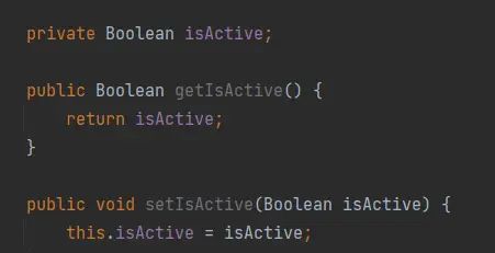 java is开头的变量设置完整的get/set方法