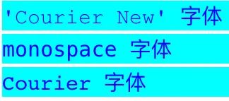 CSS - 内容区域 - 字体 Font