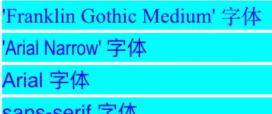 CSS - 内容区域 - 字体 Font