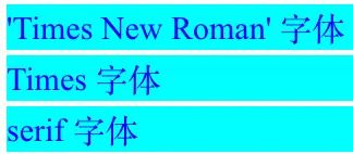 CSS - 内容区域 - 字体 Font