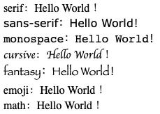 CSS - 内容区域 - 字体 Font