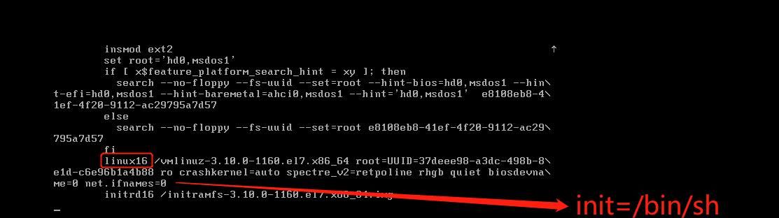 Linux命令——centos7 重置root密码
