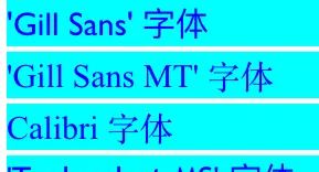 CSS - 内容区域 - 字体 Font