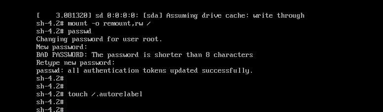 Linux命令——centos7 重置root密码