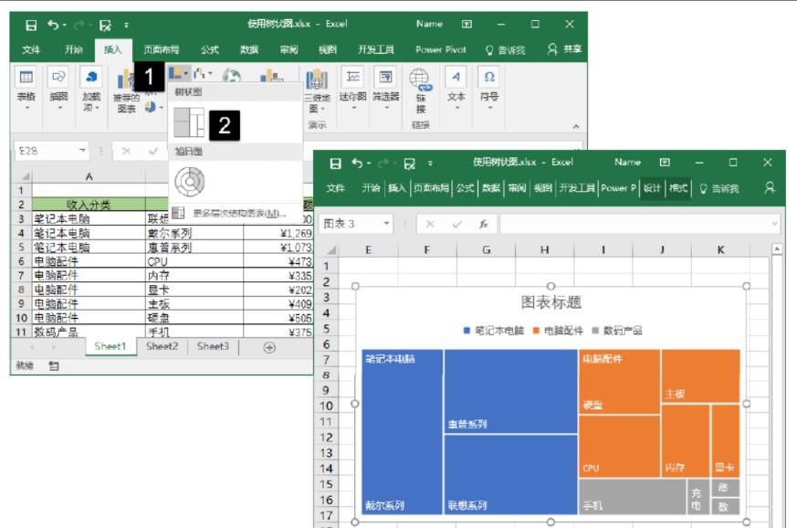 Excel——如何制作树状图