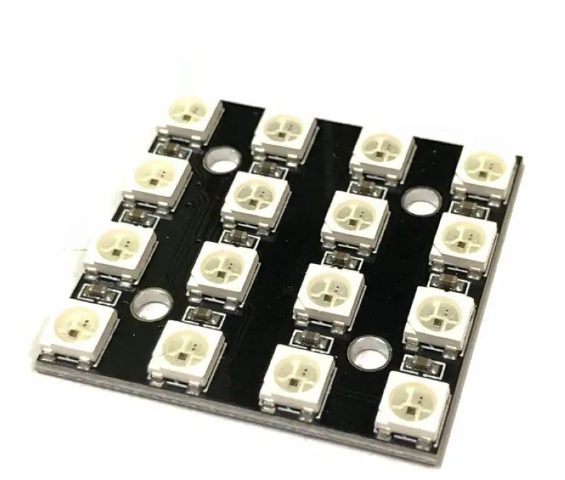 【雕爷学编程】Arduino动手做（86）---4*4位 WS2812 全彩模块