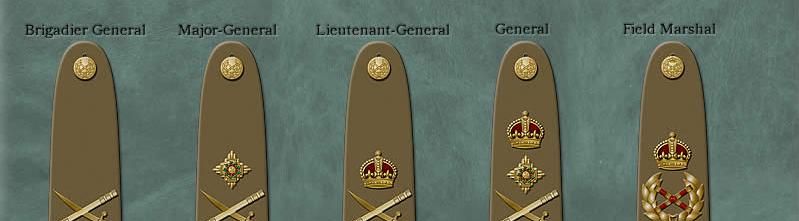 英国陆军军衔标志详解