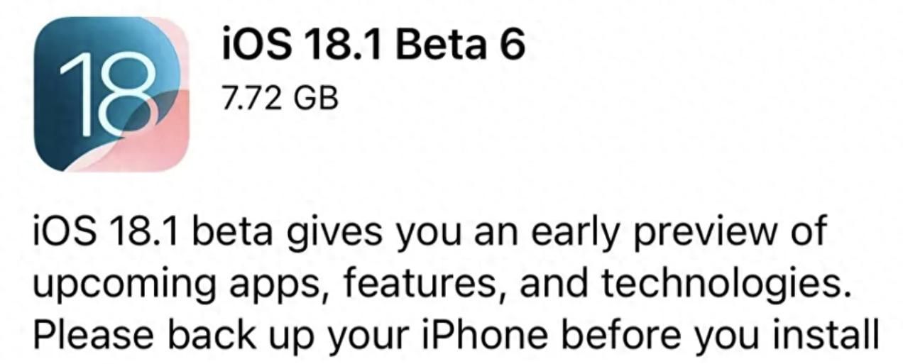 苹果发布 iOS 18.1 beta6 测试版,加入新功能 - 宋马