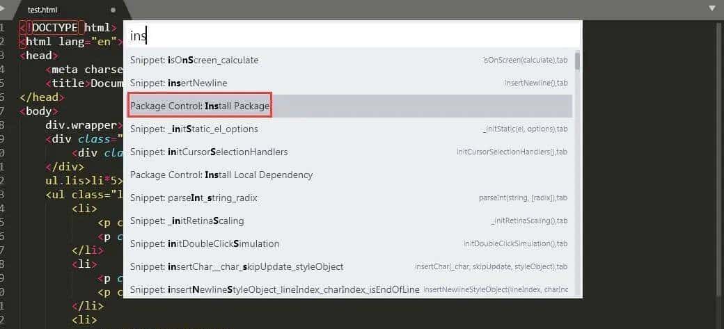 Sublime Text常用快捷键和插件