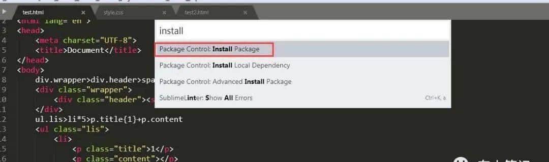 Sublime Text常用快捷键和插件