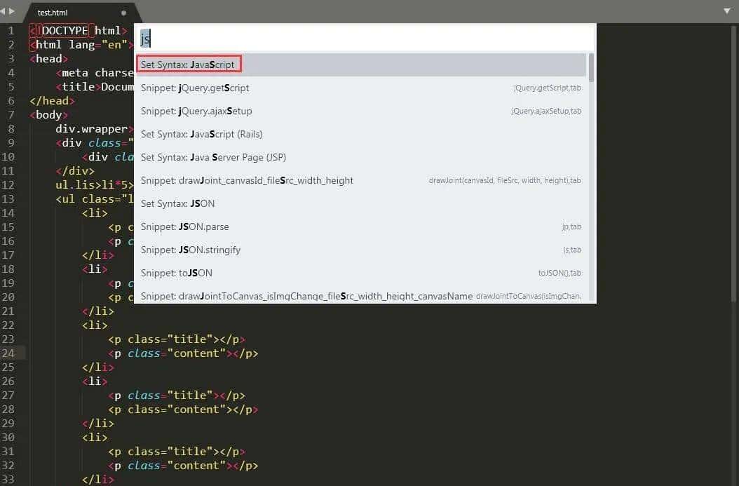 Sublime Text常用快捷键和插件