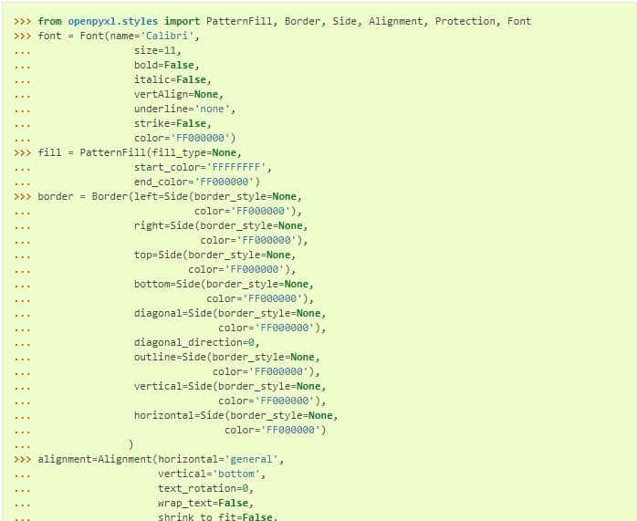 Python读取与写入Excel模块：openpyxl