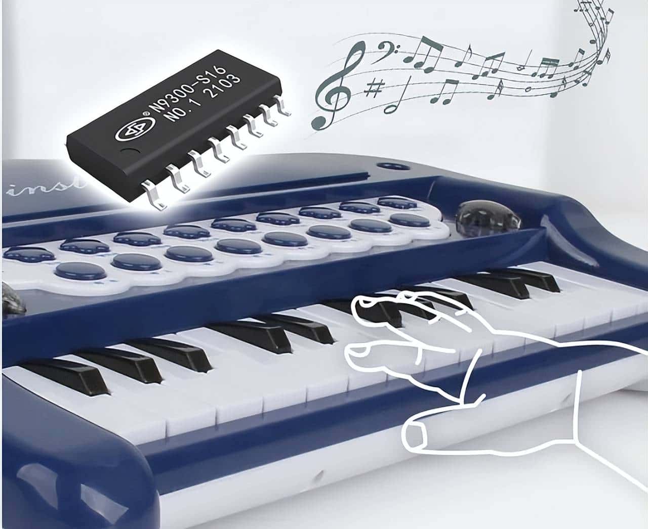 电子琴MP3解码芯片，音源ic，N930X语音芯片方案