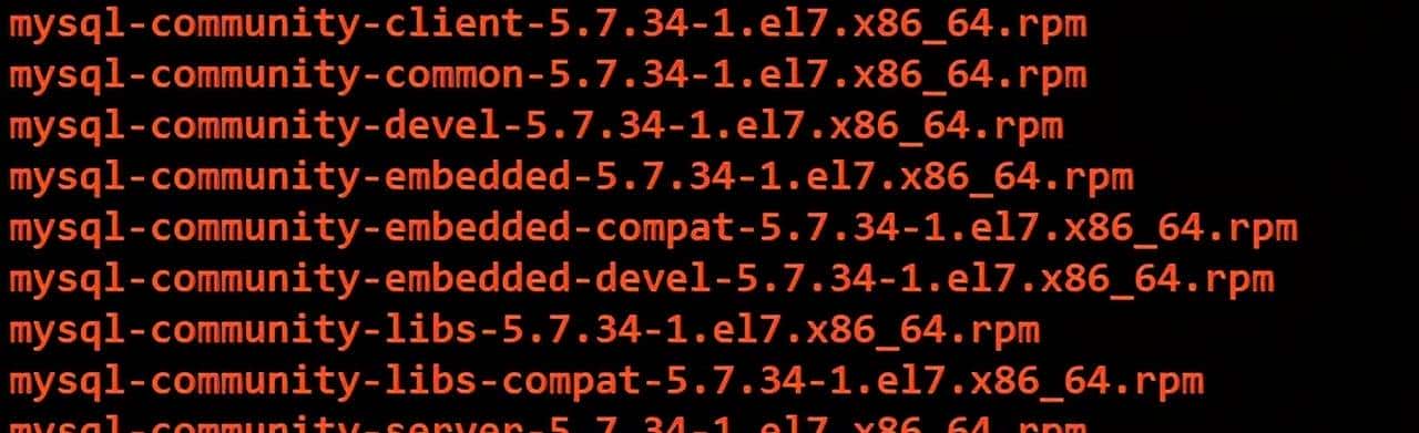 MySQL系列-YUM及RPM包安装(v5.7.34)