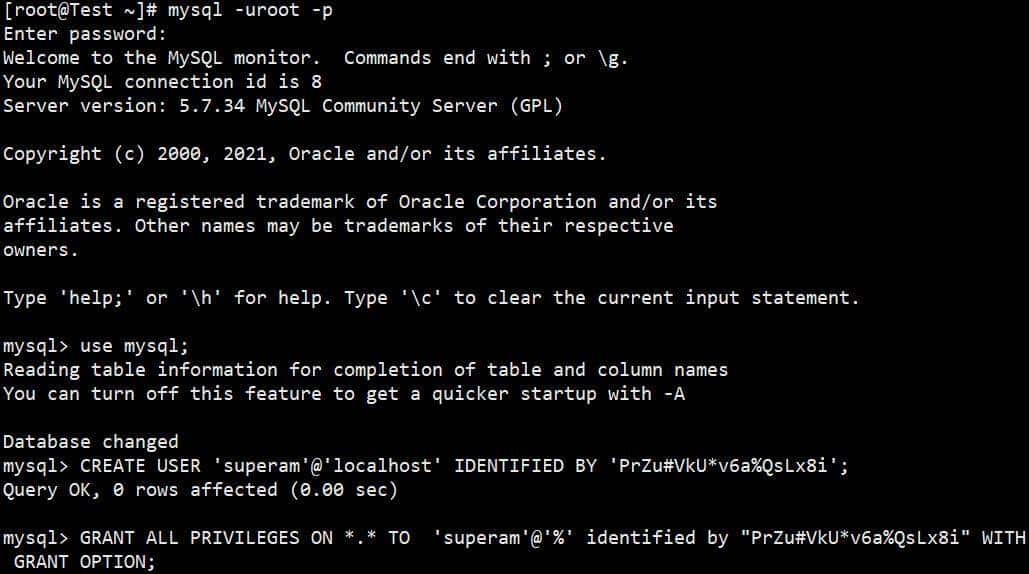 MySQL系列-YUM及RPM包安装(v5.7.34)
