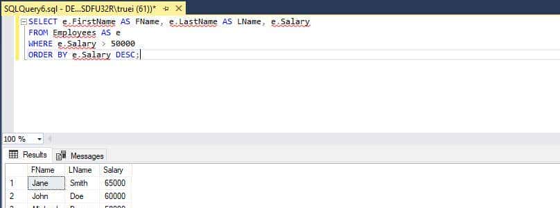 SQLServer:SELECT语句：过滤、排序、别名 - 宋马