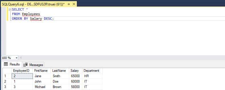 SQLServer:SELECT语句：过滤、排序、别名 - 宋马