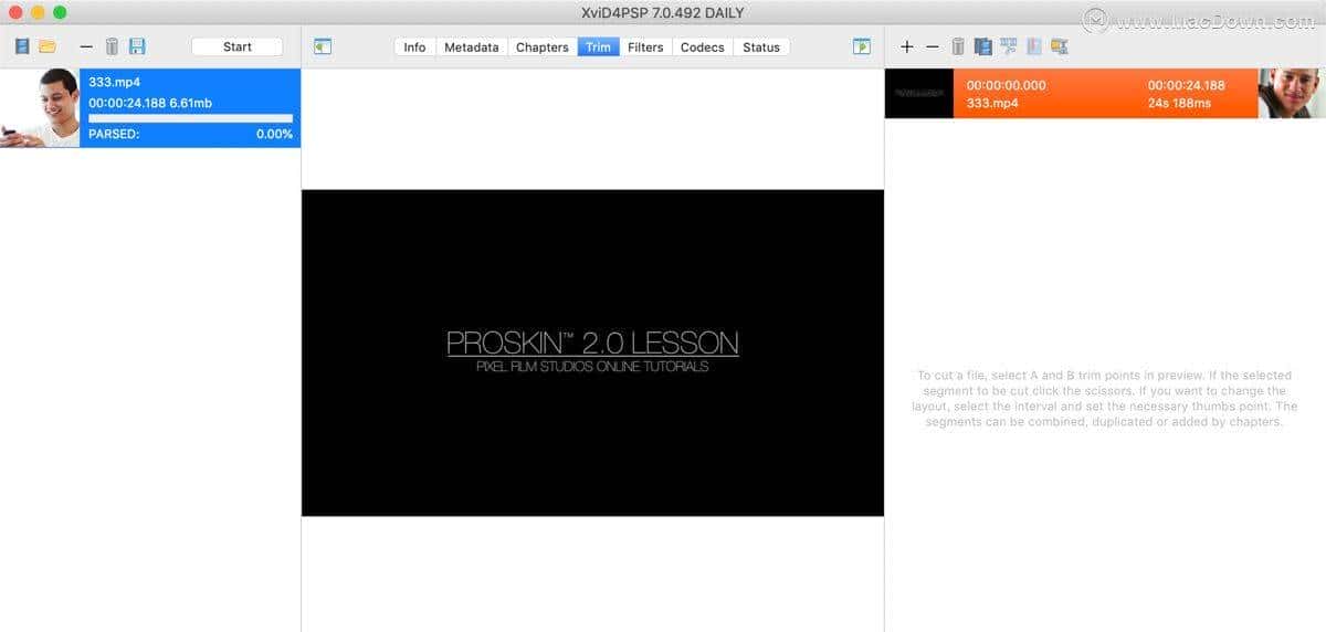 XviD4PSP for mac(多媒体文件格式转换器)