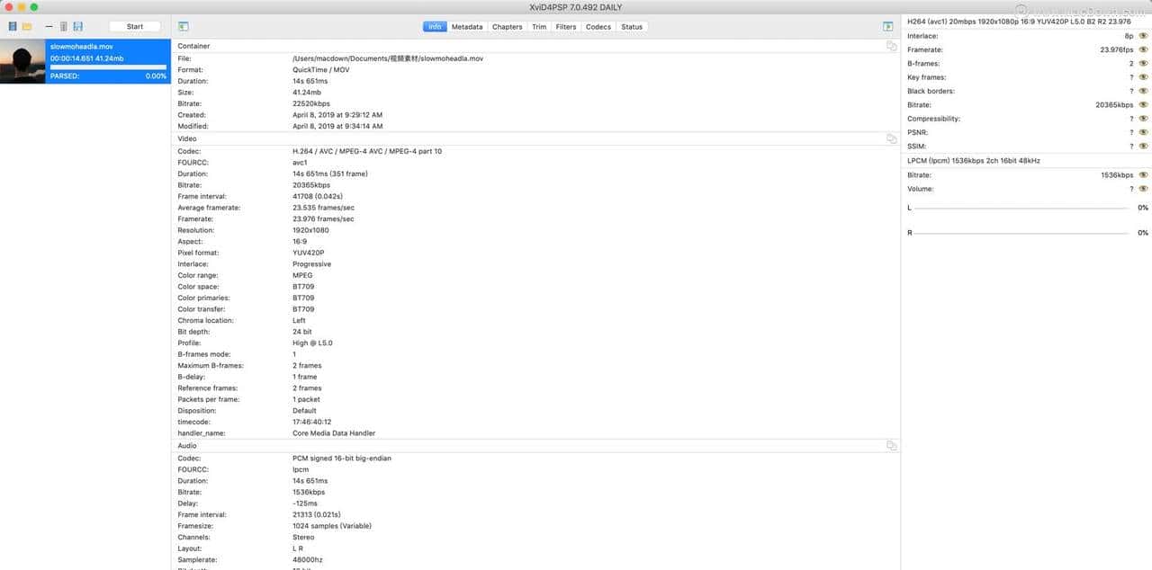 XviD4PSP for mac(多媒体文件格式转换器)