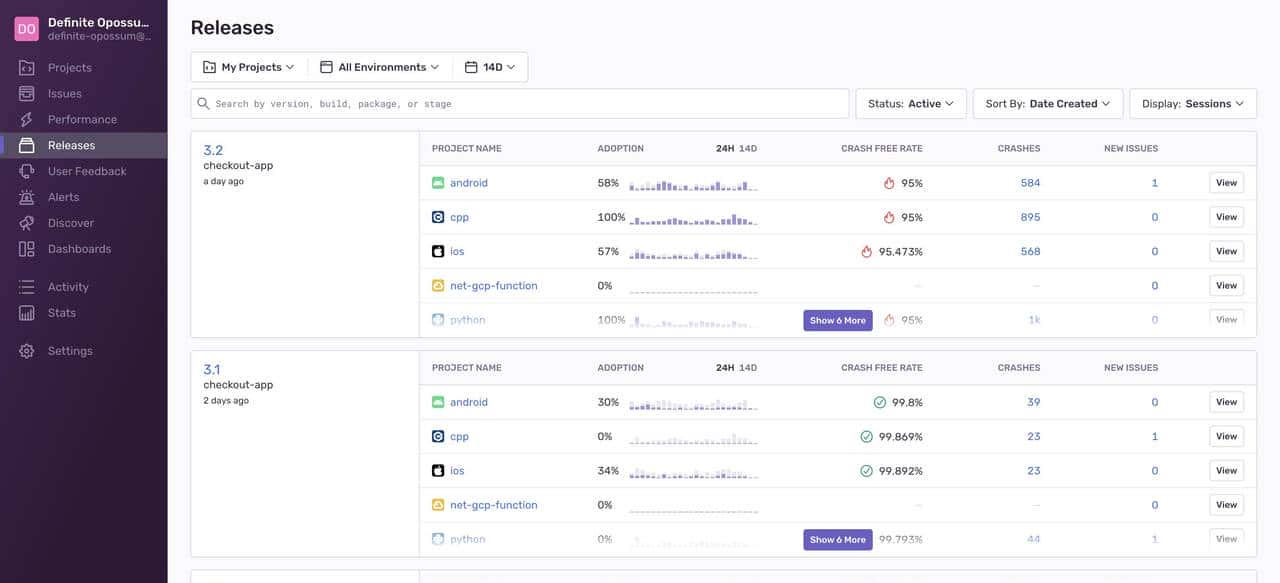Sentry 一个错误跟踪和性能监控平台