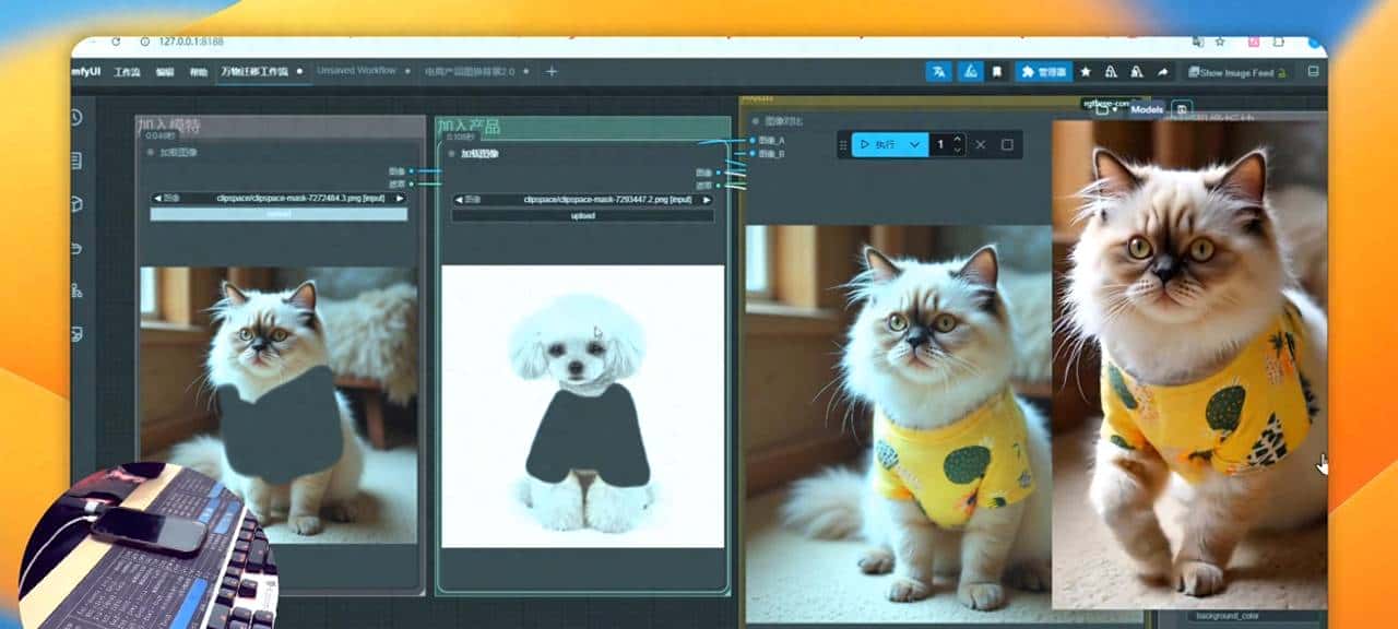 Stable Diffusion ComfyUI万物迁移工作流 - 宋马